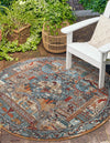 Patio Elegance Collection Area Rug -  Oasis Round Multi  lifestyle 19