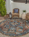 Patio Elegance Collection Area Rug -  Oasis Round Multi  lifestyle 30