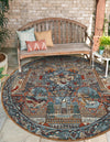 Patio Elegance Collection Area Rug -  Oasis Round Multi  lifestyle 38