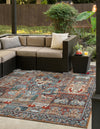 Patio Heritage Collection Area Rug -  Oasis Square Multi  lifestyle 33