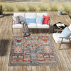 Patio Elegance Collection Area Rug -  Oasis Square Multi  lifestyle 75