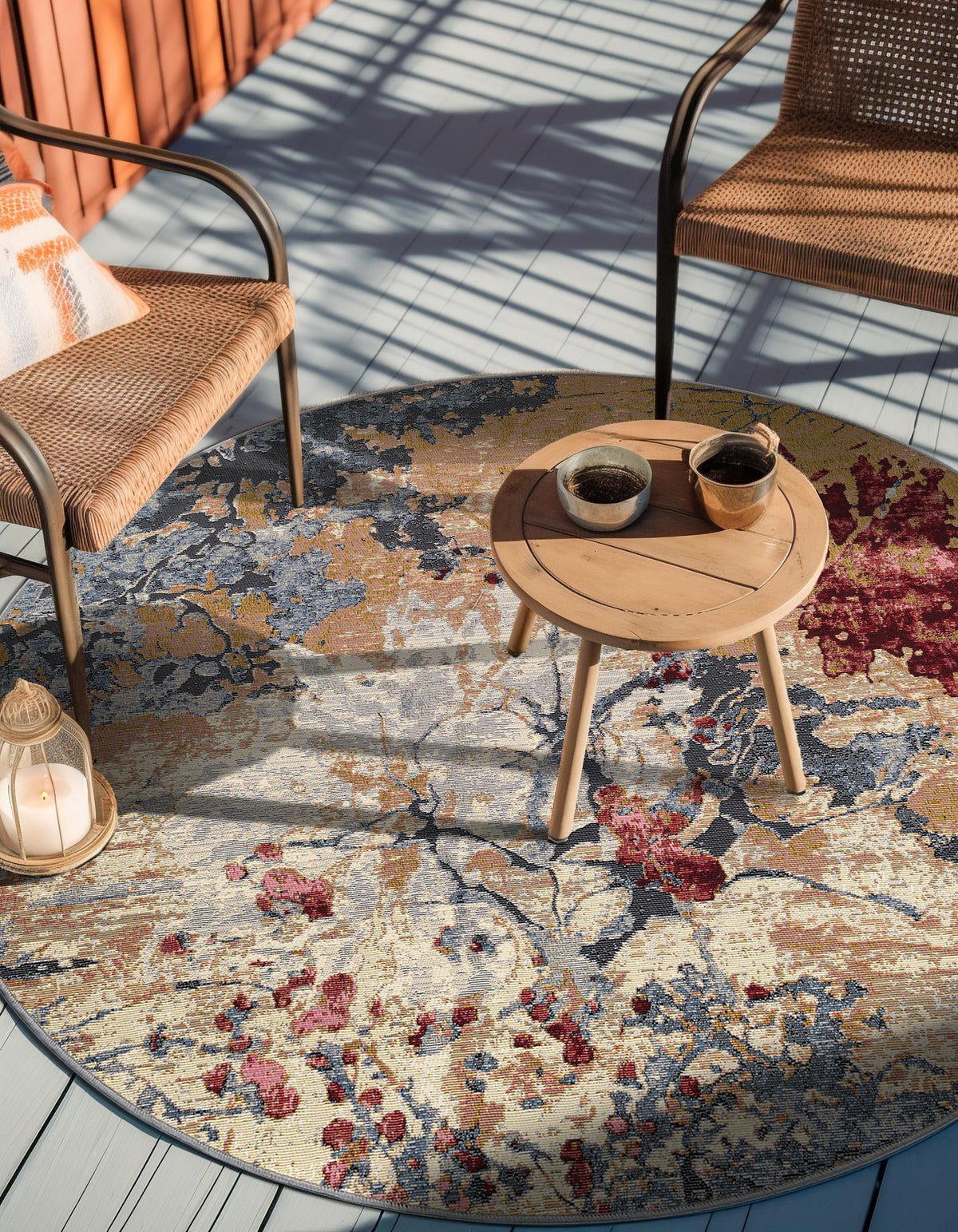 Urban Terrace Collection Area Rug -  Alcove Round Multi  lifestyle 47
