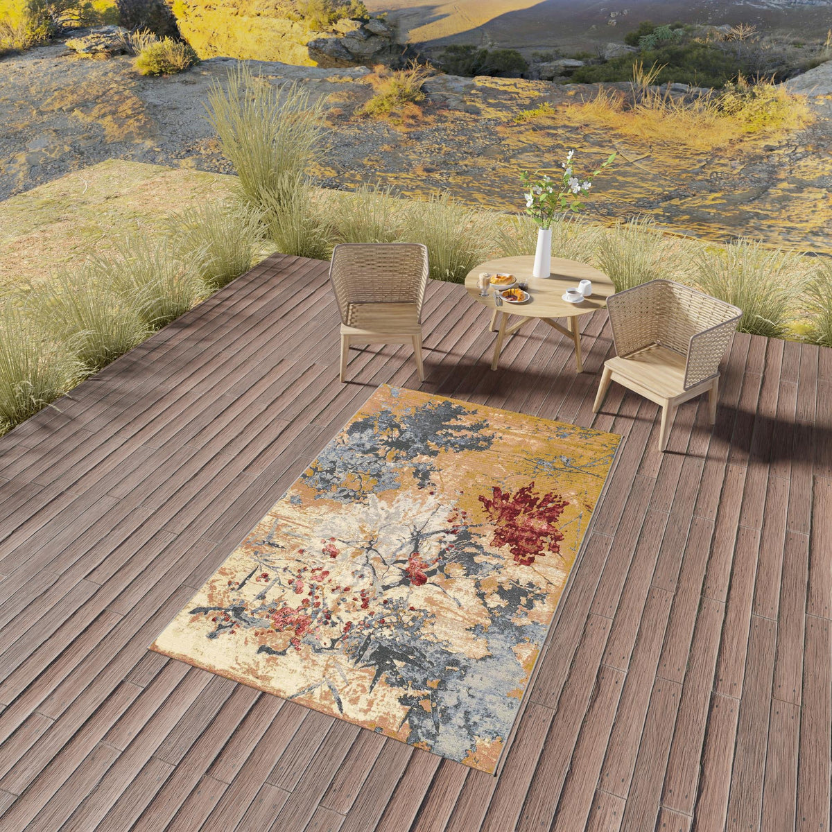 Urban Terrace Collection Area Rug -  Alcove Rectangle Multi  lifestyle 16
