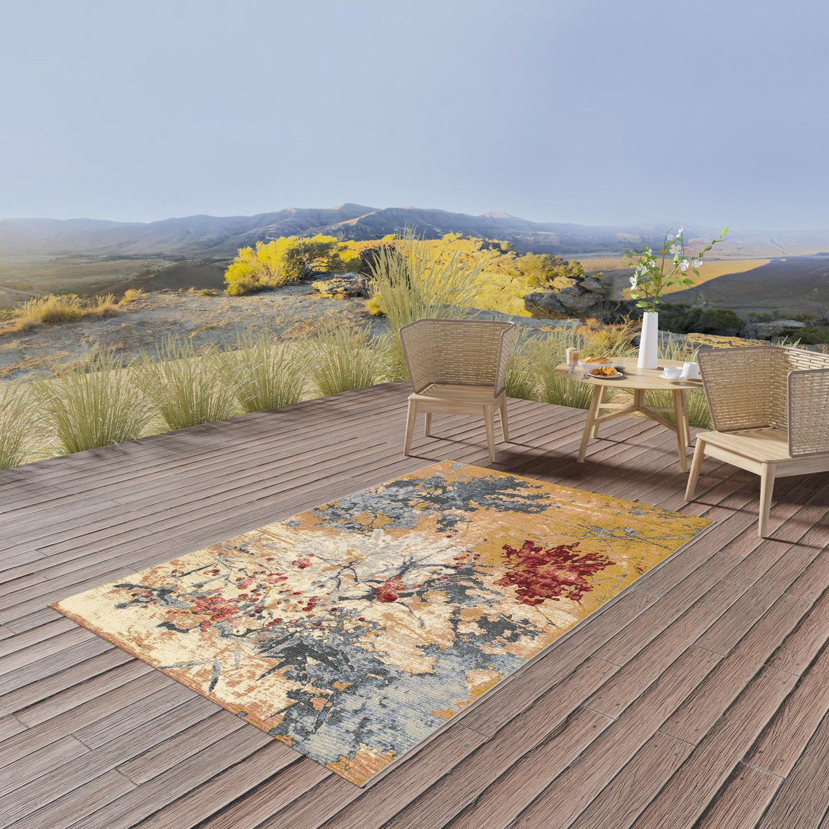 Urban Terrace Collection Area Rug -  Alcove Rectangle Multi  lifestyle 17