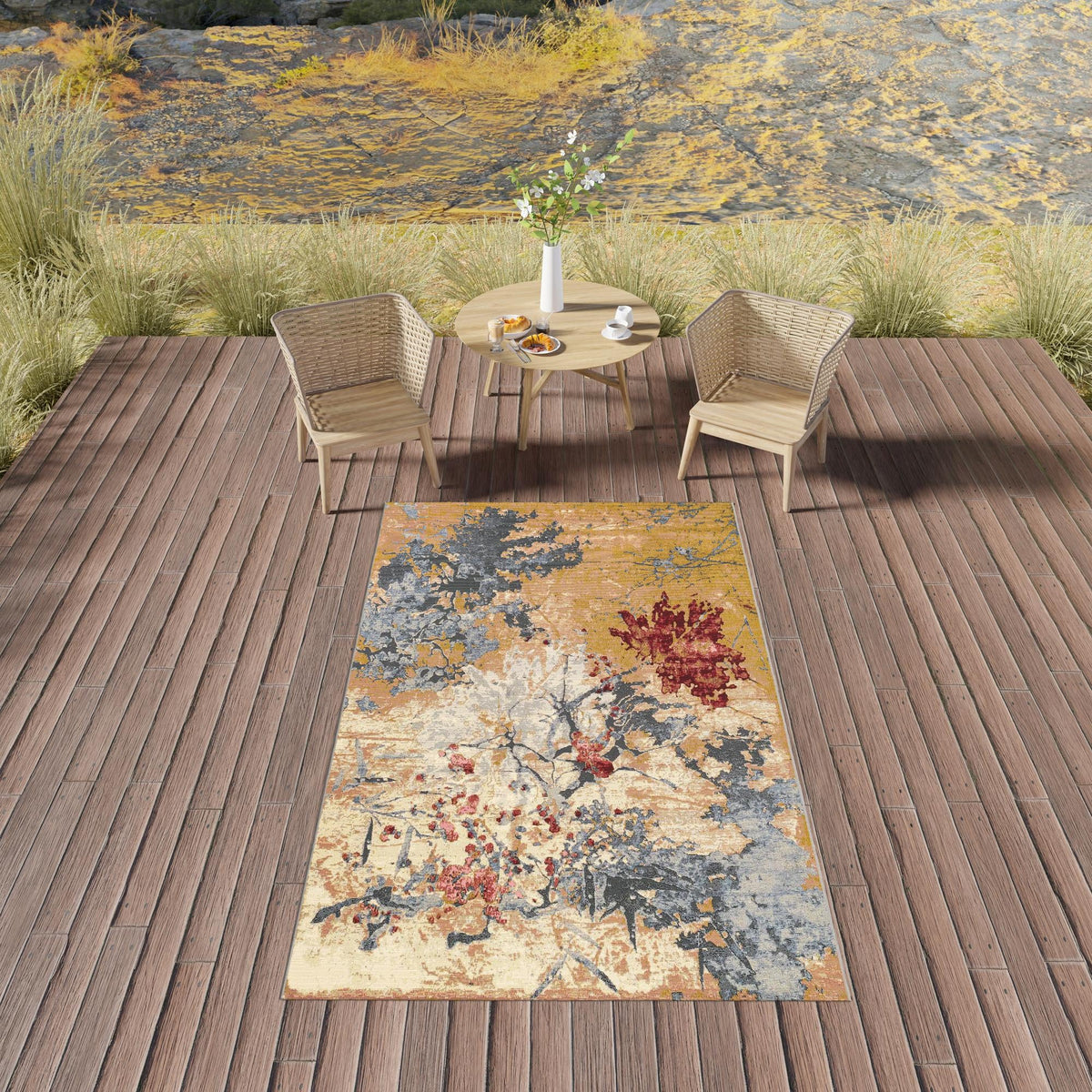 Urban Terrace Collection Area Rug -  Alcove Rectangle Multi  lifestyle 18
