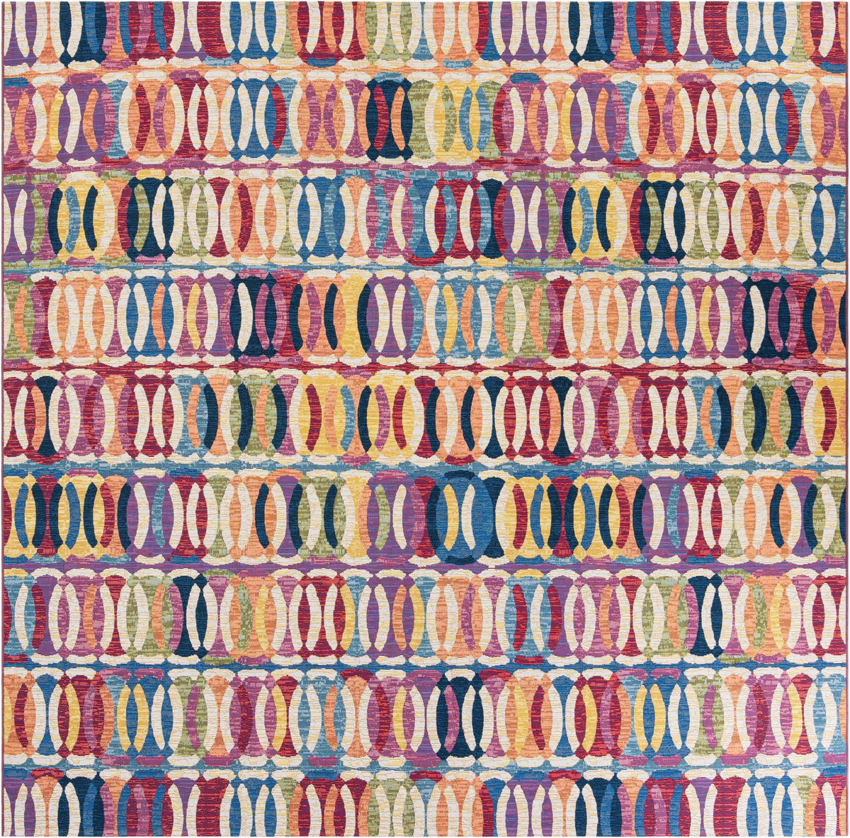 Urban Terrace Collection Area Rug -  Boardwalk Square Multi  lifestyle 22