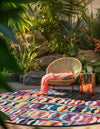 Urban Terrace Collection Area Rug -  Boardwalk Round Multi  lifestyle 26