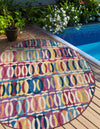 Urban Terrace Collection Area Rug -  Boardwalk Round Multi  lifestyle 35