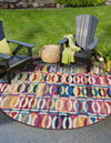 Urban Terrace Collection Area Rug -  Boardwalk Round Multi  lifestyle 47