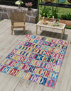 Urban Terrace Collection Area Rug -  Boardwalk Rectangle Multi  lifestyle 2
