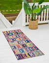 Urban Terrace Collection Area Rug -  Boardwalk Runner Multi  lifestyle 36