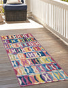 Urban Terrace Collection Area Rug -  Boardwalk Runner Multi  lifestyle 48