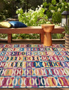 Urban Terrace Collection Area Rug -  Boardwalk Square Multi  lifestyle 34