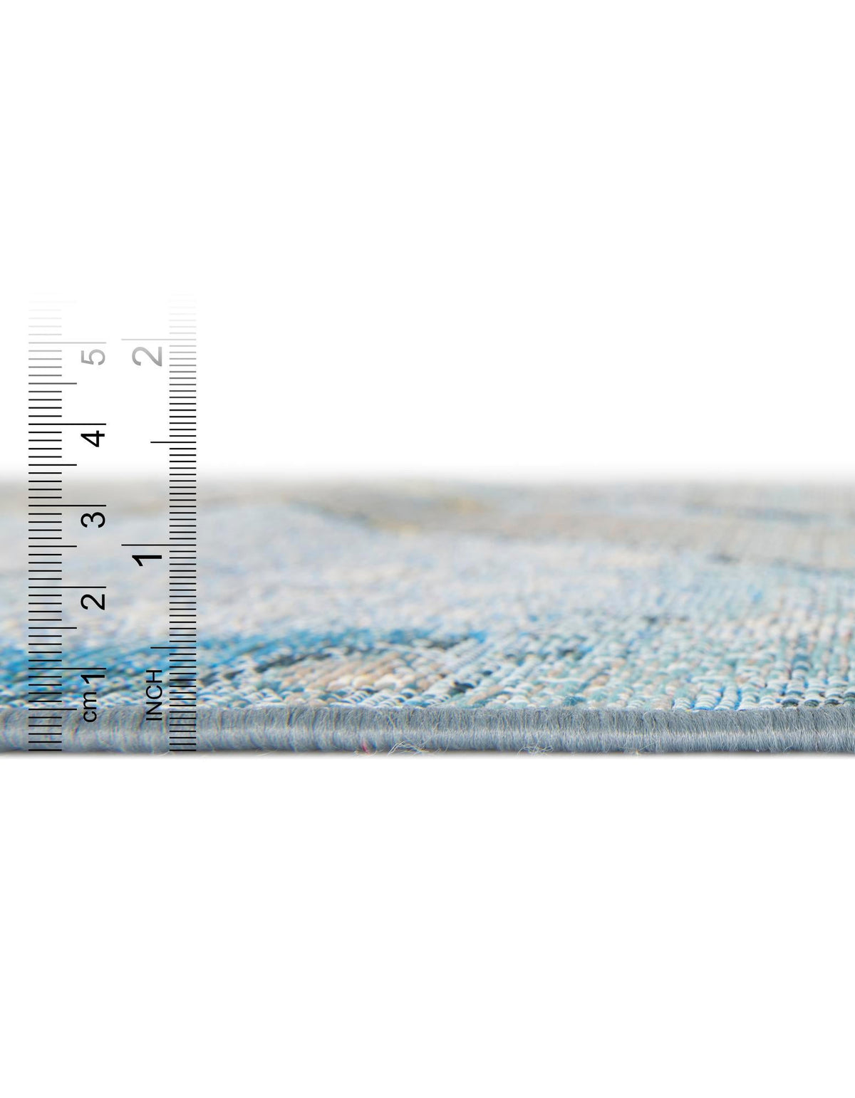 Urban Terrace Collection Area Rug -  Vertex Rectangle Blue and Ivory  lifestyle 5