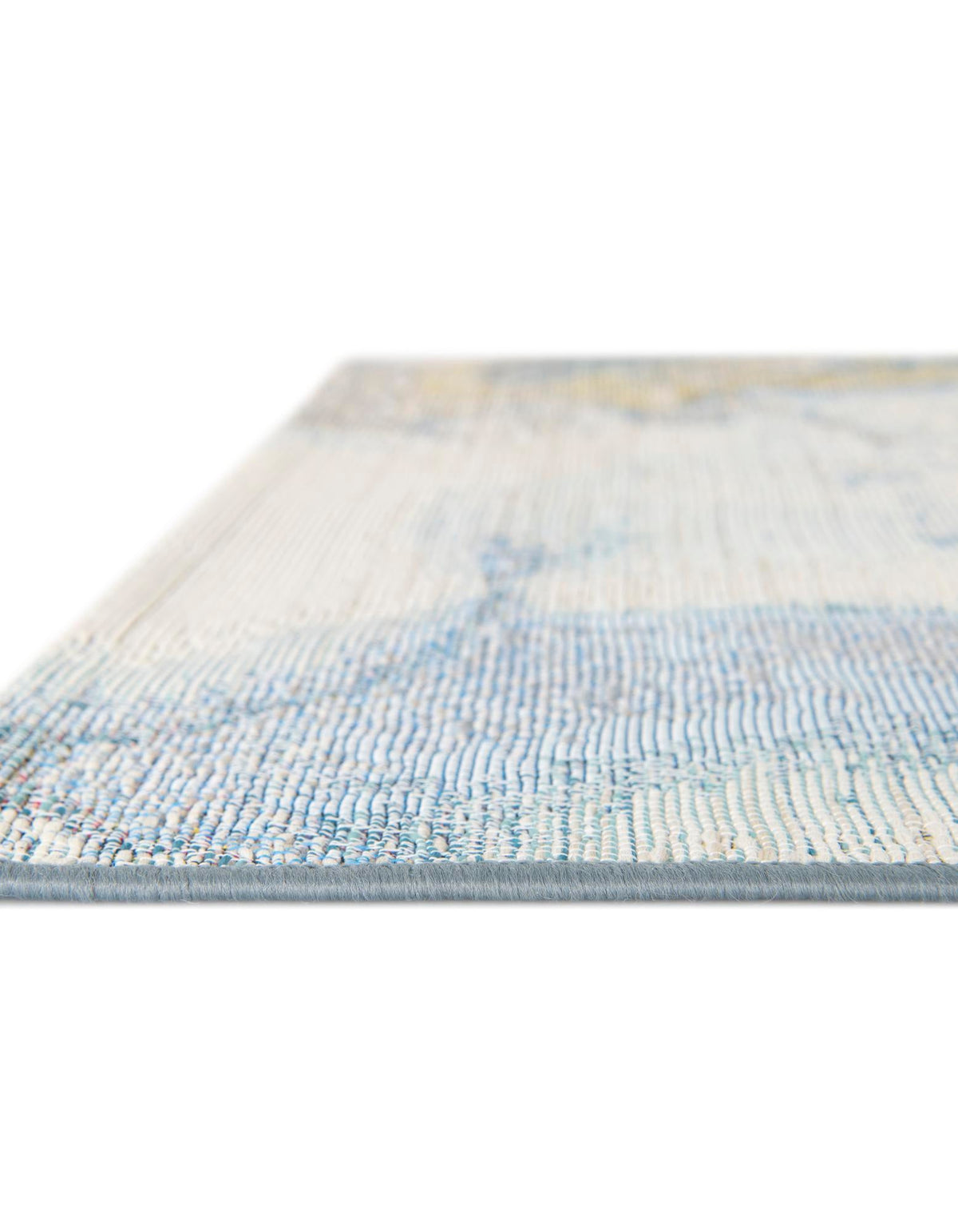 Urban Terrace Collection Area Rug -  Vertex Rectangle Blue and Ivory  lifestyle 7