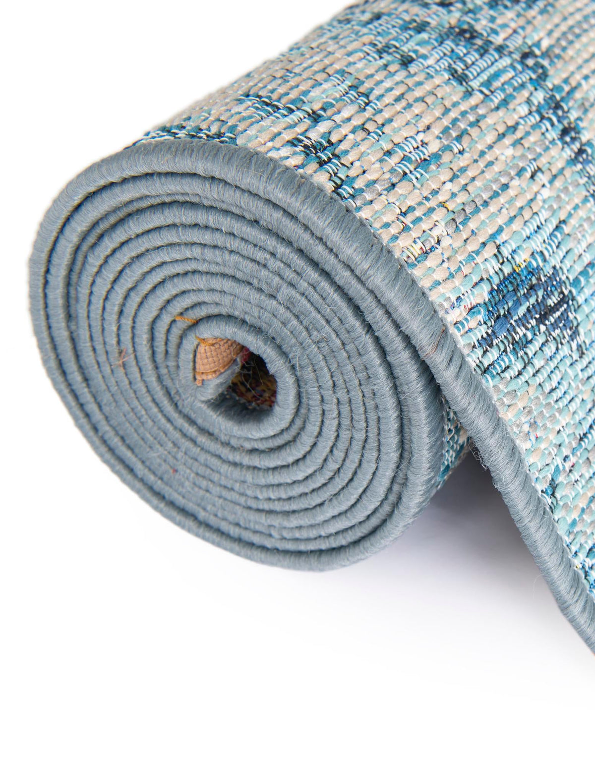 Urban Terrace Collection Area Rug -  Vertex Rectangle Blue and Ivory  lifestyle 12