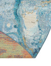 Urban Terrace Collection Area Rug -  Vertex Round Blue and Ivory  lifestyle 65