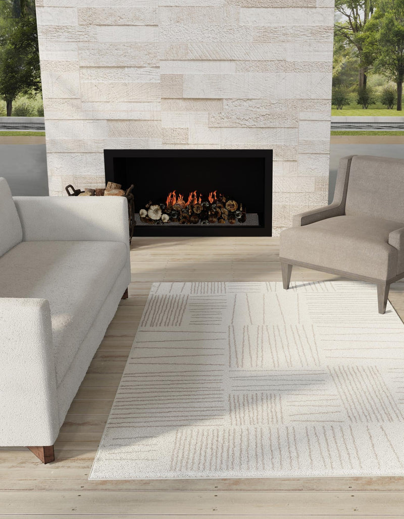Charleston Elegance Collection Area Rug - Magnolia Rectangle Ivory  lifestyle 11