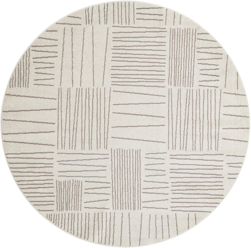 Charleston Elegance Collection Area Rug - Magnolia Round Ivory Main