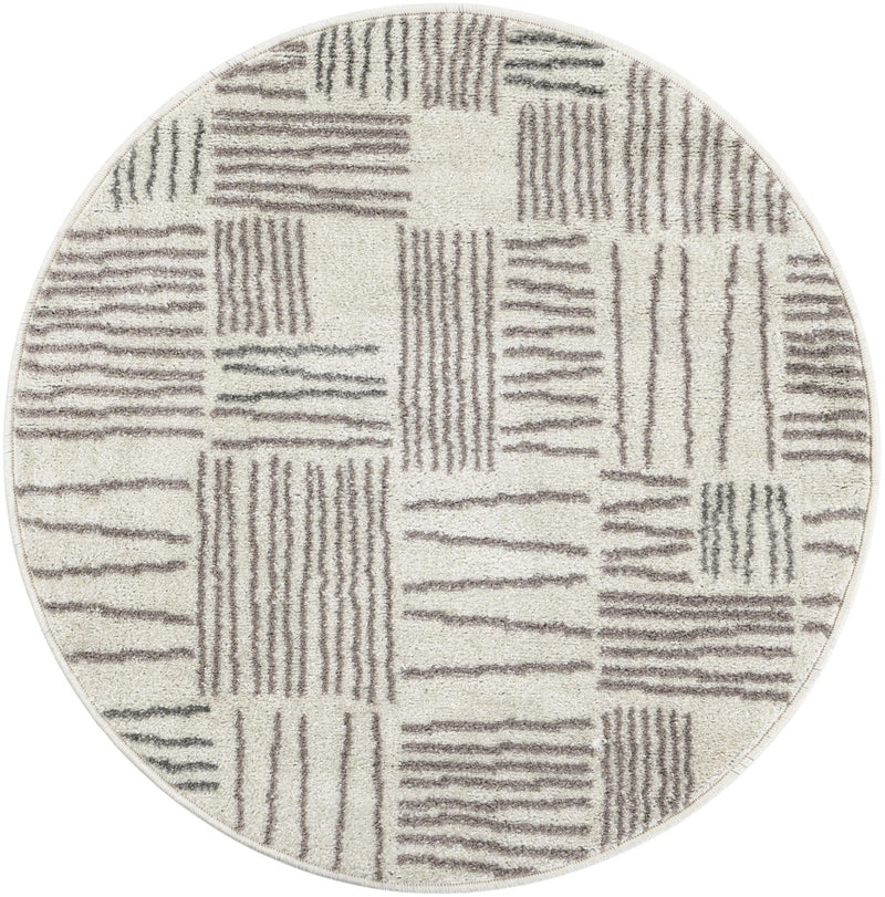 Charleston Elegance Collection Area Rug -  Palmetto Round Ivory  lifestyle 58