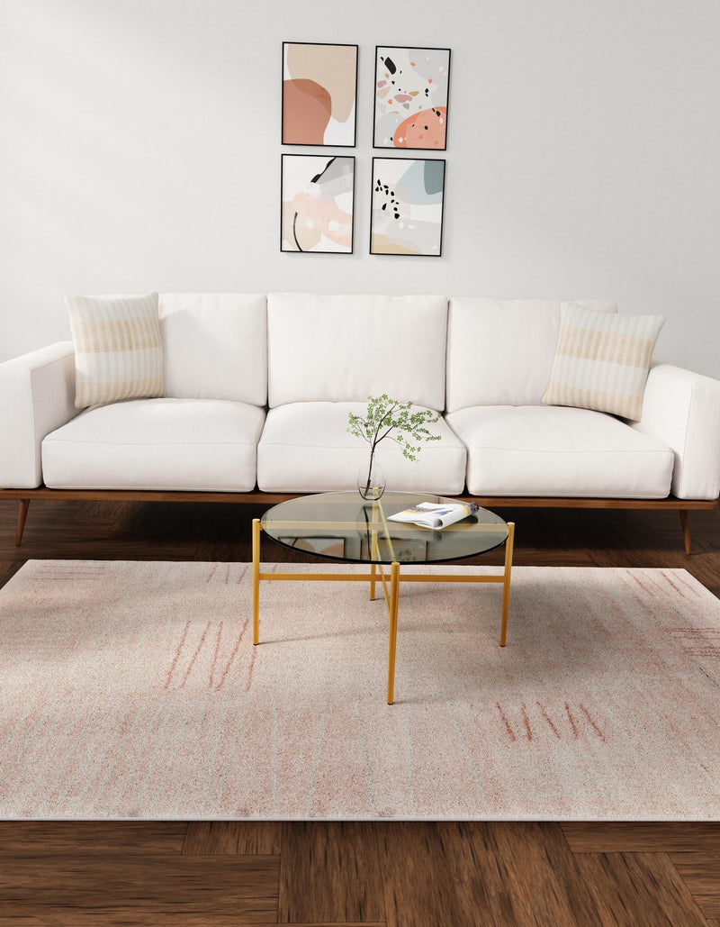 Charleston Elegance Collection Area Rug - Magnolia Rectangle Pink  lifestyle 2