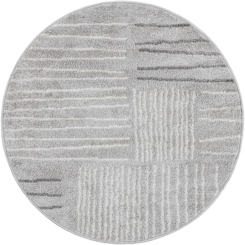Charleston Elegance Collection Area Rug - Magnolia Round Gray  lifestyle 77