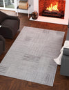 Charleston Elegance Collection Area Rug - Magnolia Rectangle Gray  lifestyle 0