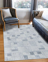 Charleston Elegance Collection Area Rug -  Palmetto Rectangle Light Blue  lifestyle 7