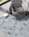 Charleston Elegance Collection Area Rug -  Palmetto Rectangle Light Blue  lifestyle 22