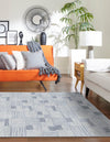 Charleston Elegance Collection Area Rug -  Palmetto Rectangle Light Blue  lifestyle 28