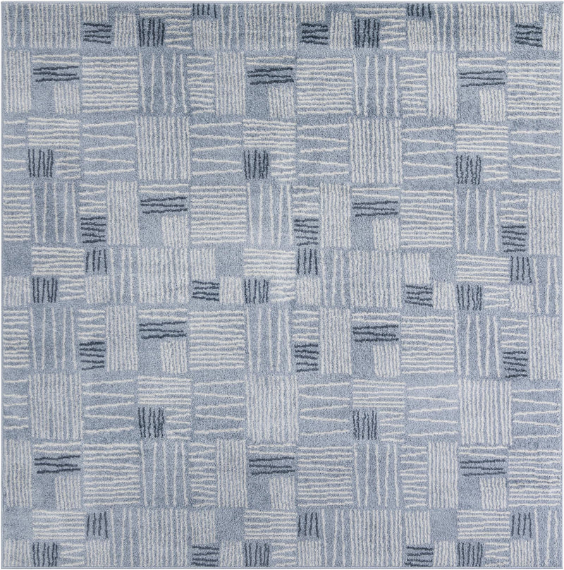Charleston Elegance Collection Area Rug -  Palmetto Square Light Blue  lifestyle 60