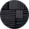 Charleston Elegance Collection Area Rug - Magnolia Round Navy Blue  lifestyle 81