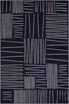 Charleston Elegance Collection Area Rug - Magnolia Rectangle Navy Blue Main