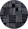 Charleston Elegance Collection Area Rug -  Palmetto Round Navy Blue  lifestyle 61