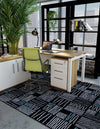 Charleston Elegance Collection Area Rug -  Palmetto Rectangle Navy Blue  lifestyle 7