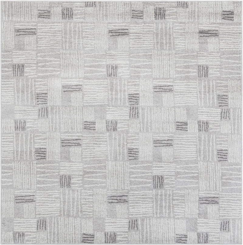 Charleston Elegance Collection Area Rug -  Palmetto Square Gray  lifestyle 57
