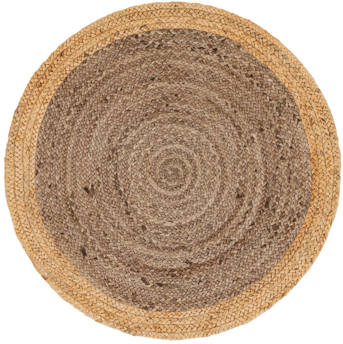 Woven Seaside Jute Collection Area Rug - Nantucket Round Brown and Gray  lifestyle 67