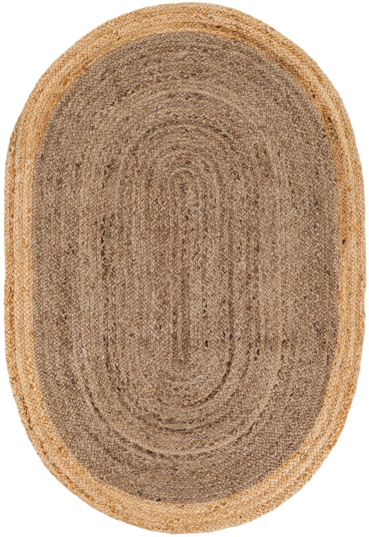 Woven Seaside Jute Collection Area Rug - Nantucket Oval Brown and Gray  lifestyle 66