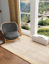 Woven Seaside Jute Collection Area Rug - Nantucket Rectangle Gray Brown  lifestyle 52