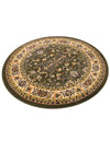 Isfahan Elegance Collection Area Rug - Naghsh-e Jahan (Green) Round Green  lifestyle 70