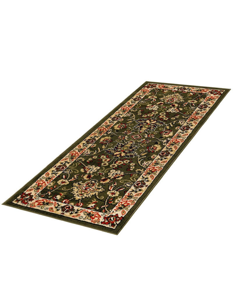 Isfahan Elegance Collection Area Rug - Naghsh-e Jahan (Green) Runner Green  lifestyle 79