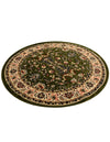 Isfahan Elegance Collection Area Rug - Naghsh-e Jahan (Green) Round Green  lifestyle 73