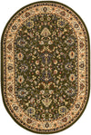Isfahan Elegance Collection Area Rug - Naghsh-e Jahan (Green) Oval Green  lifestyle 71