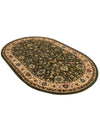 Isfahan Elegance Collection Area Rug - Naghsh-e Jahan (Green) Oval Green  lifestyle 65