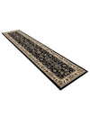 Isfahan Elegance Collection Area Rug - Naghsh-e Jahan (Black) Runner Black  lifestyle 61