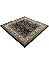 Isfahan Elegance Collection Area Rug - Naghsh-e Jahan (Black) Square Black  lifestyle 69