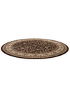 Isfahan Elegance Collection Area Rug - Naghsh-e Jahan (Brown) Round Brown  lifestyle 24