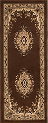 Tabriz Tapestry Collection Area Rug - Azerbaijan (Brown) Runner Brown  lifestyle 42