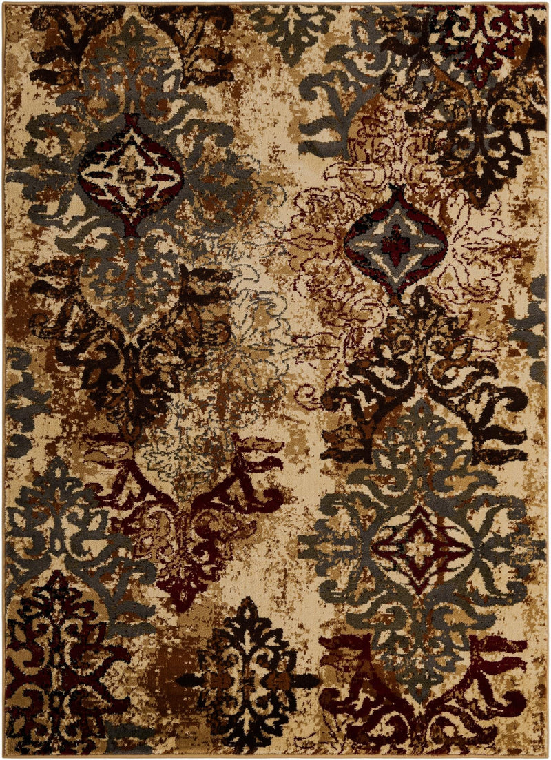Bistro Lounge Collection Area Rug -  Piccolo Rectangle Beige  lifestyle 2