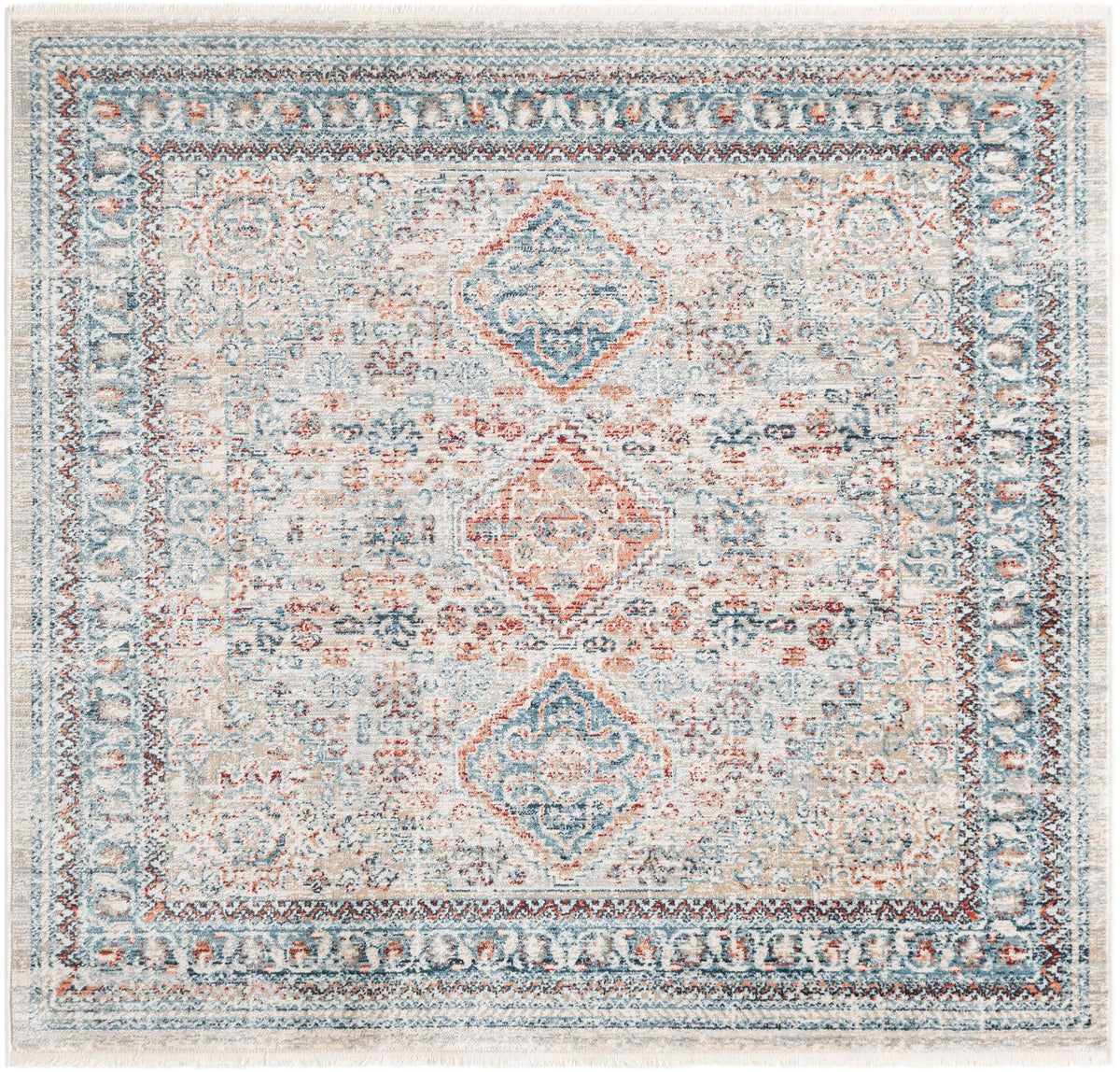 Coastal Haven Collection Area Rug -  Harborview Square Multi  lifestyle 47